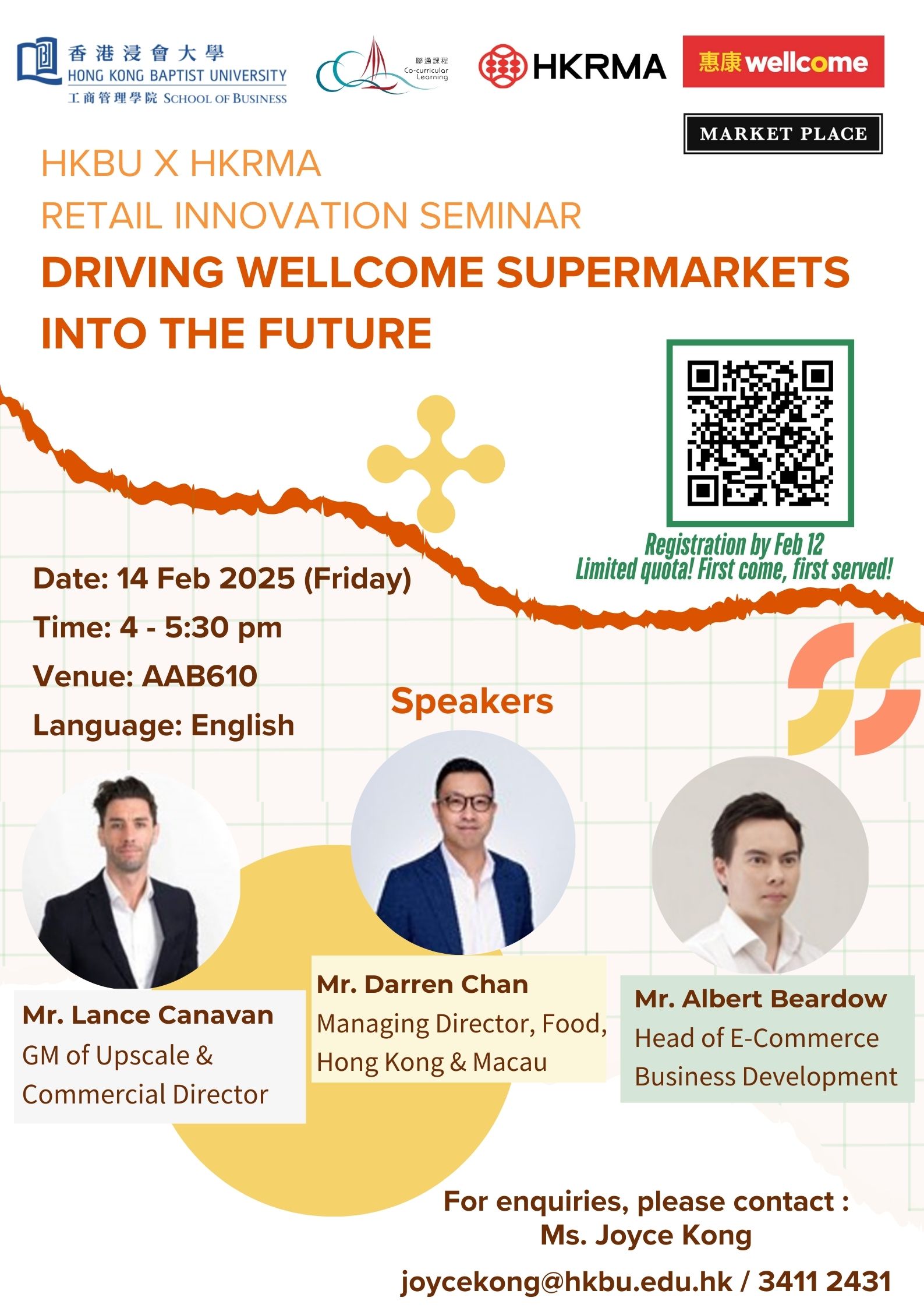 Poster of HKBU X HKRMA Retail Innovation Seminar – Driving Wellcome Supermarkets into the Future