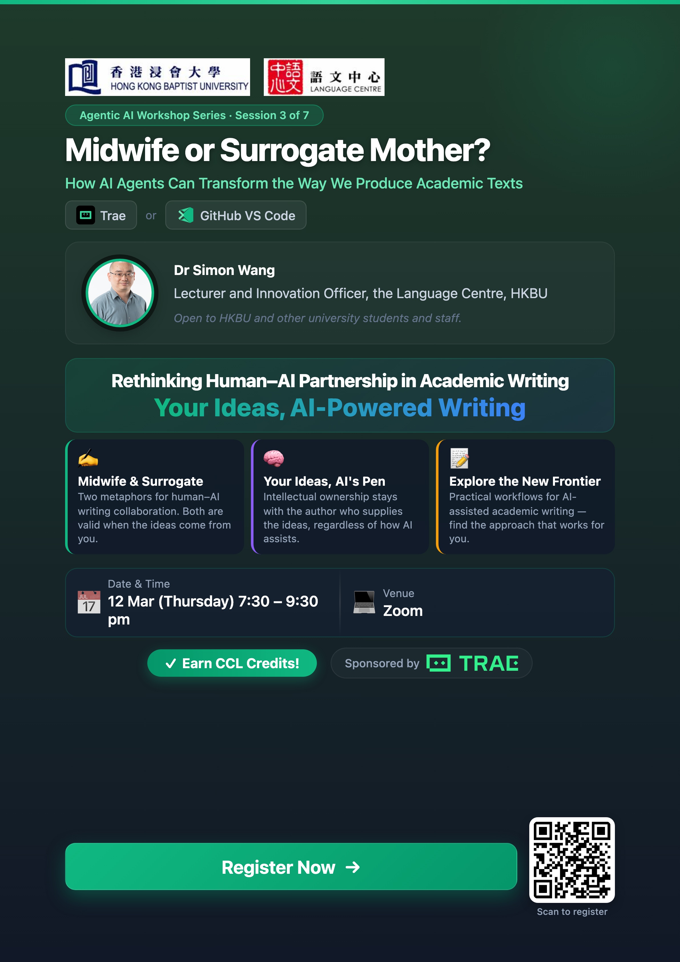 Poster of How AI Agents Can Transform the Way We Produce Academic Texts