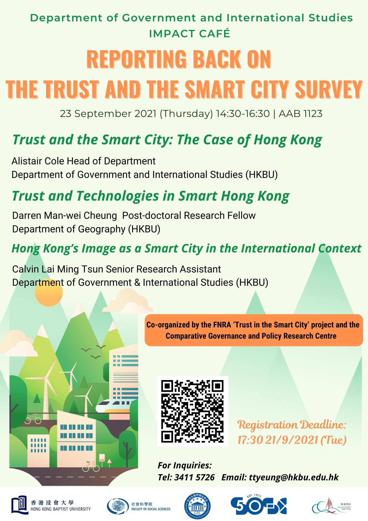 Poster of Impact Cafe Reporting Back on the Trust and the Smart City Survey