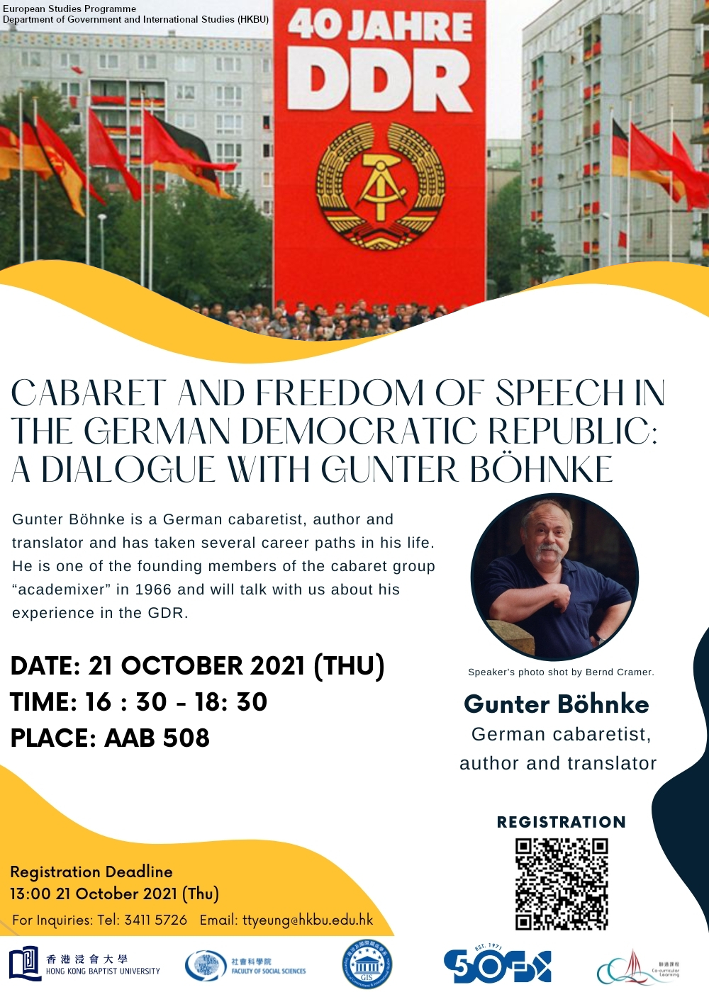 Poster of Cabaret and Freedom of Speech in the German Democratic Republic: A Dialogue with Gunter Bohnke